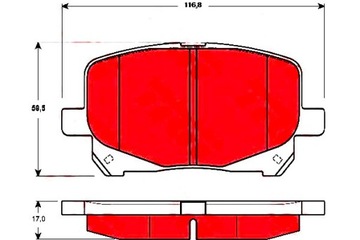 Trw gdb3248 набір гальмівні колодки гальмівних, гальма дискові фото №1
