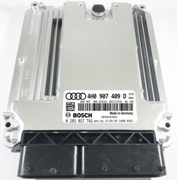 Компьютер ecu audi a8 4.2 0281017741 4h0907409d фото №1