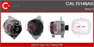 Генератор 12v 110a casco cal15146as фото №1