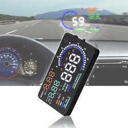 Передняя стекло автомобиля hud head up дисплей obd2 5.5-calowy проектор 13 rodzajów данных фото №1