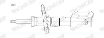 Амортизатори передні monroe hyundai i30 kia ceed proceed 1.0-1.6h 2016- фото №1