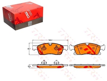 Комплект гальмівні колодки гальмівних trw 0986tb3215 p50108 фото №1