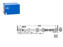 Шланг гальмівний гнучкий зад l/p mercedes gl x166 gle c292 gle фото №1