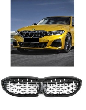 Решітка радіатора решітка bmw 3 g20 g21 diamond діамант хром нова m performance фото №1