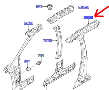 Рама обшивка стійка b ford focus mk2 sedan фото №1
