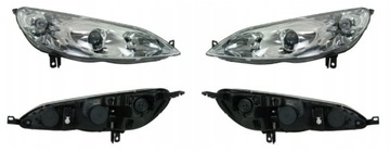 Фара лампа peugeot 407 04-10 l+p tyc фото №1