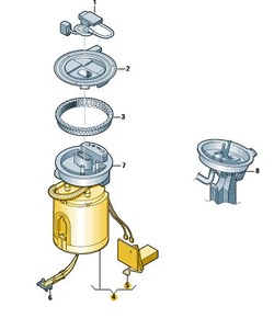 Vw passat b6 насос поплавок пального оригінальний номер 3c0919050aa фото №1