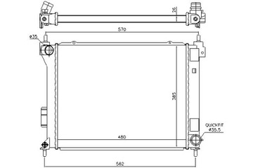 Nissens радіаторів двигуна hyundai i20 1.4d/1.6d 08 фото №1