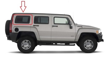 Hummer h3 06-10r скло бокова кузовна rh фото №1
