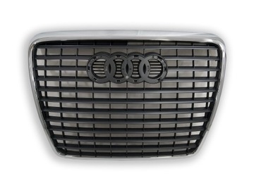 Решітка радіатора решітка audi a6 c6 рестайлінг 2008 2009 2010 2011 сірий з хром фото №1