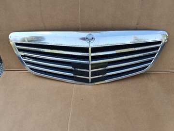 Mercedes s-klasa w221 решётка радиатора решётка хром pod радар фото №1