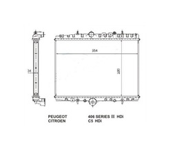 Радиаторов peugeot 406 8_ , 99 - 04 133068 фото №1