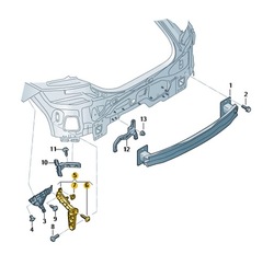 Ползун бампера зад правые верх audi tt aso оригинал фото №1