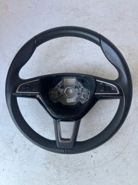Руль кожа мультифункция хром ассистент skoda fabia iii 5e0419091bq фото №1