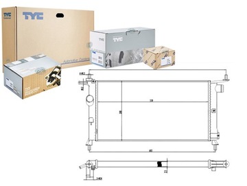 Tyc радіаторів двигуна механічна opel combo, corsa фото №1
