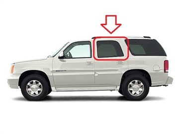 Cadillac escalade 02-06 скло бокова двері задніх лівих оригінал фото №1