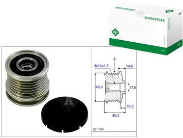 Колесо пасове генератора vw 1,9tdi 2,4d ina фото №1