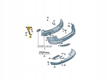 8r0807453c направляюча бампера s-line ліва audi q5 фото №1