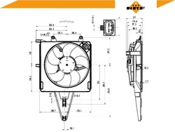 Nrf вентилятор радіатор fiat albea palio 96- фото №1