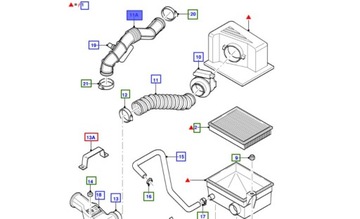 Шланг впускний ford escort 95 - 01 фото №1