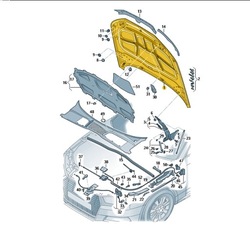 Крышка передняя двигателя капот оригинальный номер audi a6 8w6 8w6823029 фото №1