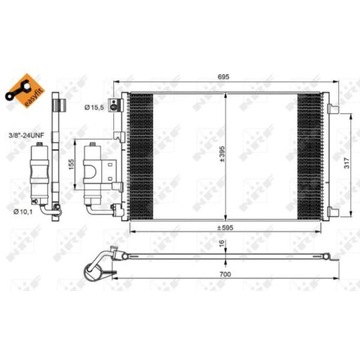 Конденсатор кондиціонера qashqai i qashqai +2 i фото №1