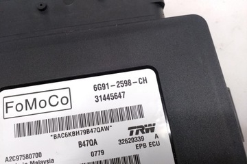 Модуль тормоза ручного volvo s60 ii 31445647 1.97l дизель 2017 фото №1