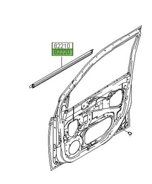 Планка накладка двері права hyundai getz 02-10 3d фото №1