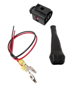 Штекер vw 2,8 2-pin з проводами 1j0973722 фото №1