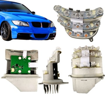Модуль led jeż поворотник лампа do bmw e90, e91 lci 63127245814 правый фото №1