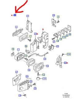 Замок двері перед права ford escort 1990- фото №1
