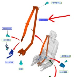 Pas безпеки перед лівий ford b-max 12- фото №1