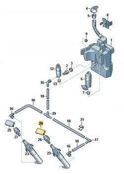 Заглушка склоомивача vw polo 6r ліва 6r0955109a фото №1