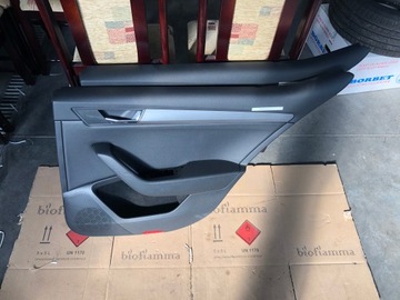 Обивка дверь правые зад skoda superb iii 3v кожа фото №1