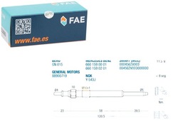 Свеча зажигания żarowa fae 1226392 gn15 264 фото №1