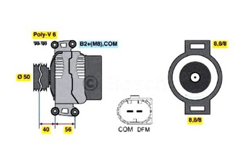 Bosch генератор 14v 150a mercedes c cl203 c t фото №1