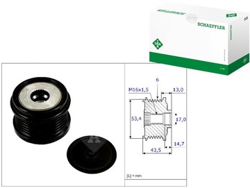 Колесо ременное генератора ford 1,4tdci-2,0tdci 10- i фото №1