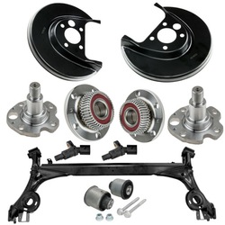 Рама підрамник зад балка підшипник + ступиця vw golf 4 vw bora new beetle kpl зад фото №1