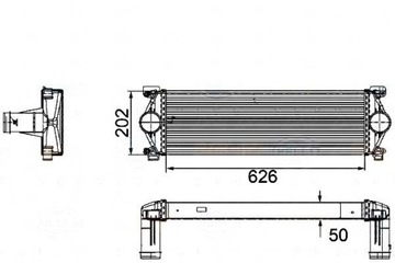 Behr-hella интеркулер renault mascott 3,0dci 04- фото №1