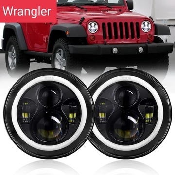 Лампы jeep wrangler jk tj cj 2007-2018 led 7'' typ1 фото №1