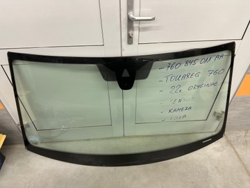 Скло лобове vw touareg iii 3 760 датчик камера оригінал ідеальна 22r фото №1