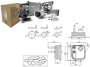 Радіаторів масла citroen c5 iii c6 jaguar s-type ii xf i xj land rover фото №1