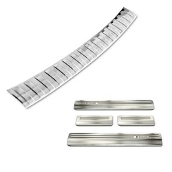 Набір хром захисні накладки пороги бампер dacia duster ii фото №1