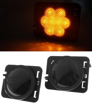 Поворотники led smoke jeep wrangler jk 07-18 фото №1