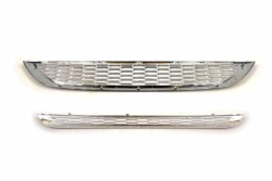 Решітка решітка радіатора + решітка mini r50 r52 r53 хром комплект фото №1