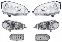 Фара лампа vw jetta golf v 03- hella l+p фото №1