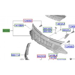 Решётка решётка радиатора решётка впуск pow. kia sportage 2021- фото №1