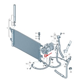 Audi a6 c8 a/c refrigerant line 4k0816721ef оригінал фото №1
