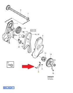 Корпус розподільний вал d5 b5 volvo s60 v60 2011- xc60 xc70 2009- оригінальний номер 30757554 фото №1