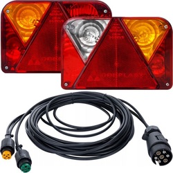 Задние освещение прицепы прицепа + набор okablowania 4m 7 pin фото №1